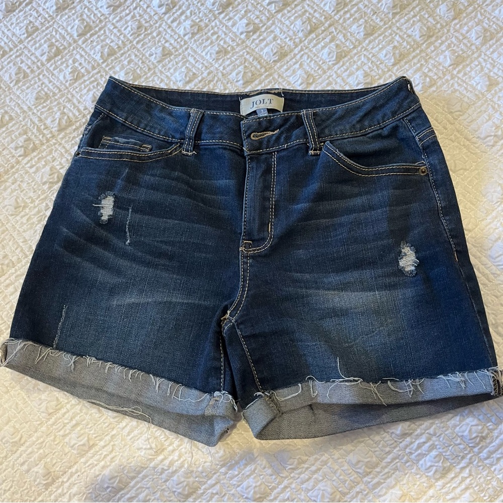 Jolt Distressed Denim Shorts